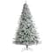 10ft. Pre-Lit Flocked Rock Springs Spruce Artificial Christmas Tree, Clear LED Lights